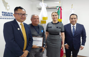 CAETO recibe reconocimiento de la Fiscalía General del estado