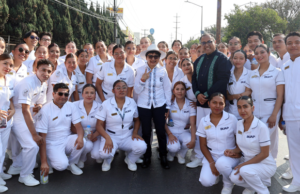 La rectora Lilia Cedillo encabeza contingente de la BUAP en el desfile del 5 de Mayo