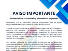 BUAP cancela pantallas del Mundial 2026 en el CCU