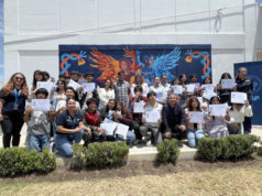Plasman estudiantes BUAP su talento y creatividad en mural de la preparatoria de Tepeaca
